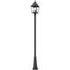 Raphael 3 Light 122 inch Sand Black Outdoor Post Mounted Fixture in Soft Sand Black