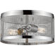 Meshsmith 2 Light 12.13 inch Chrome Flush Mount Ceiling Light in Chrome Steel