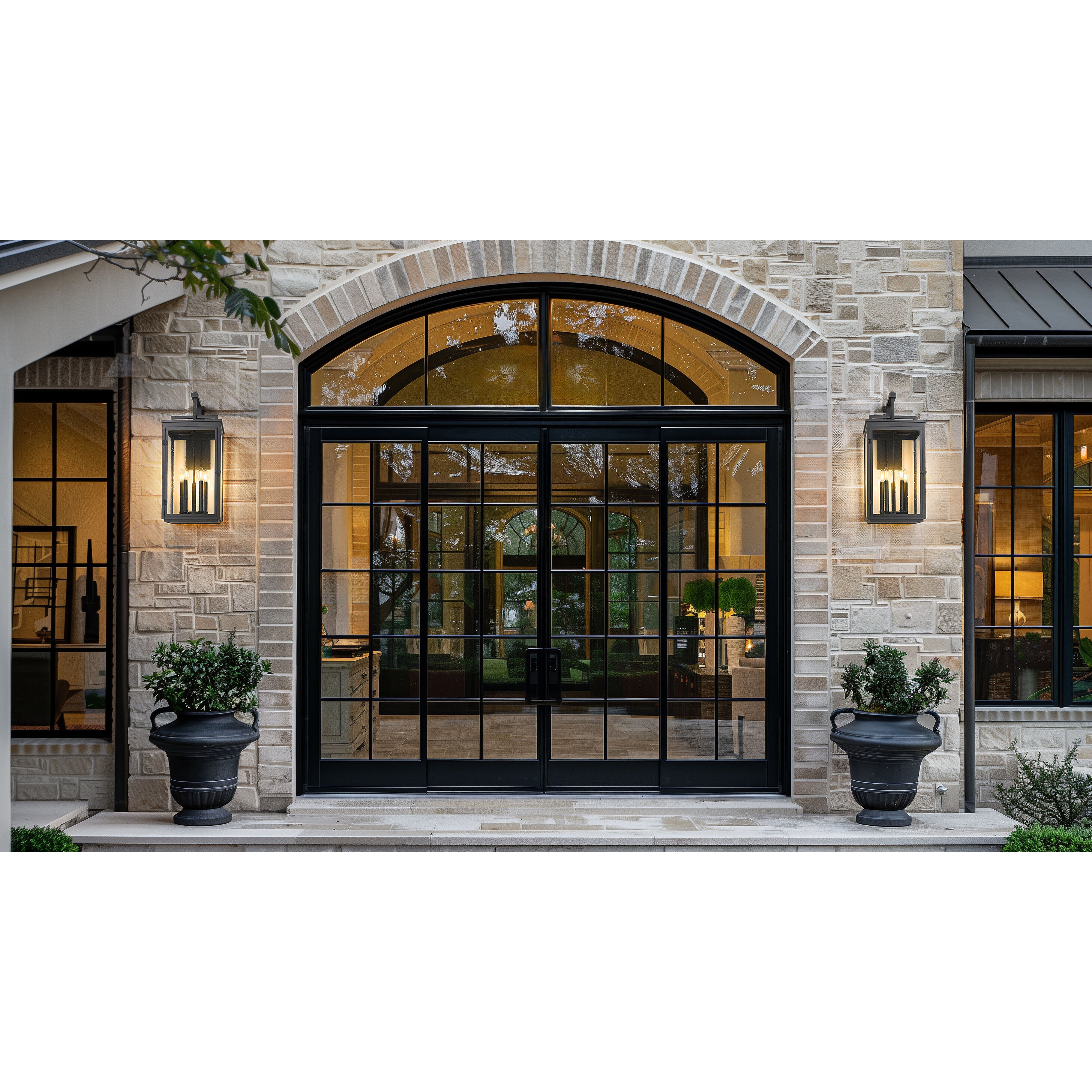 Hartwell 5 Light 28.5 inch Sand Black Outdoor Wall Light