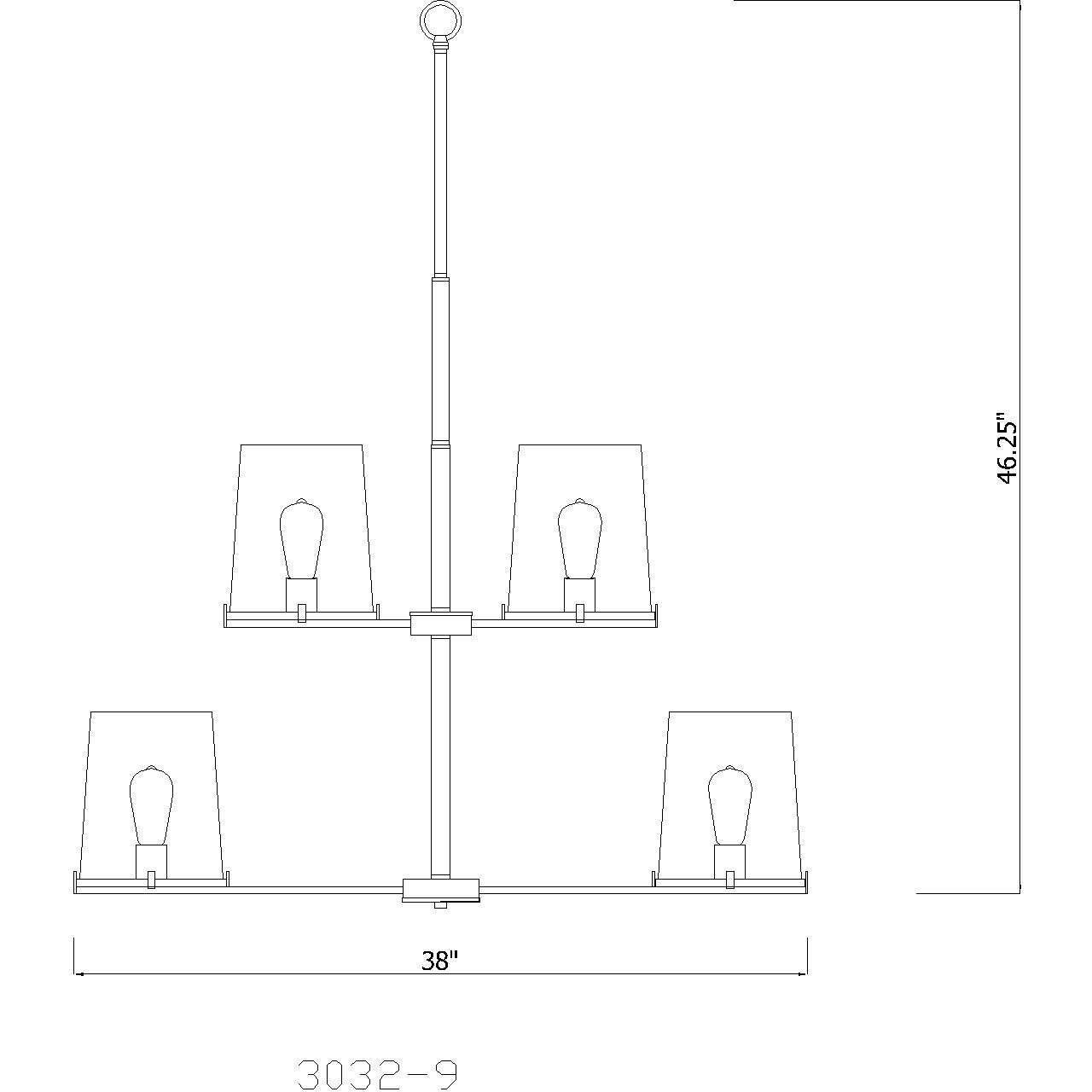 Callista 9 Light 38 inch Rubbed Brass Chandelier Ceiling Light