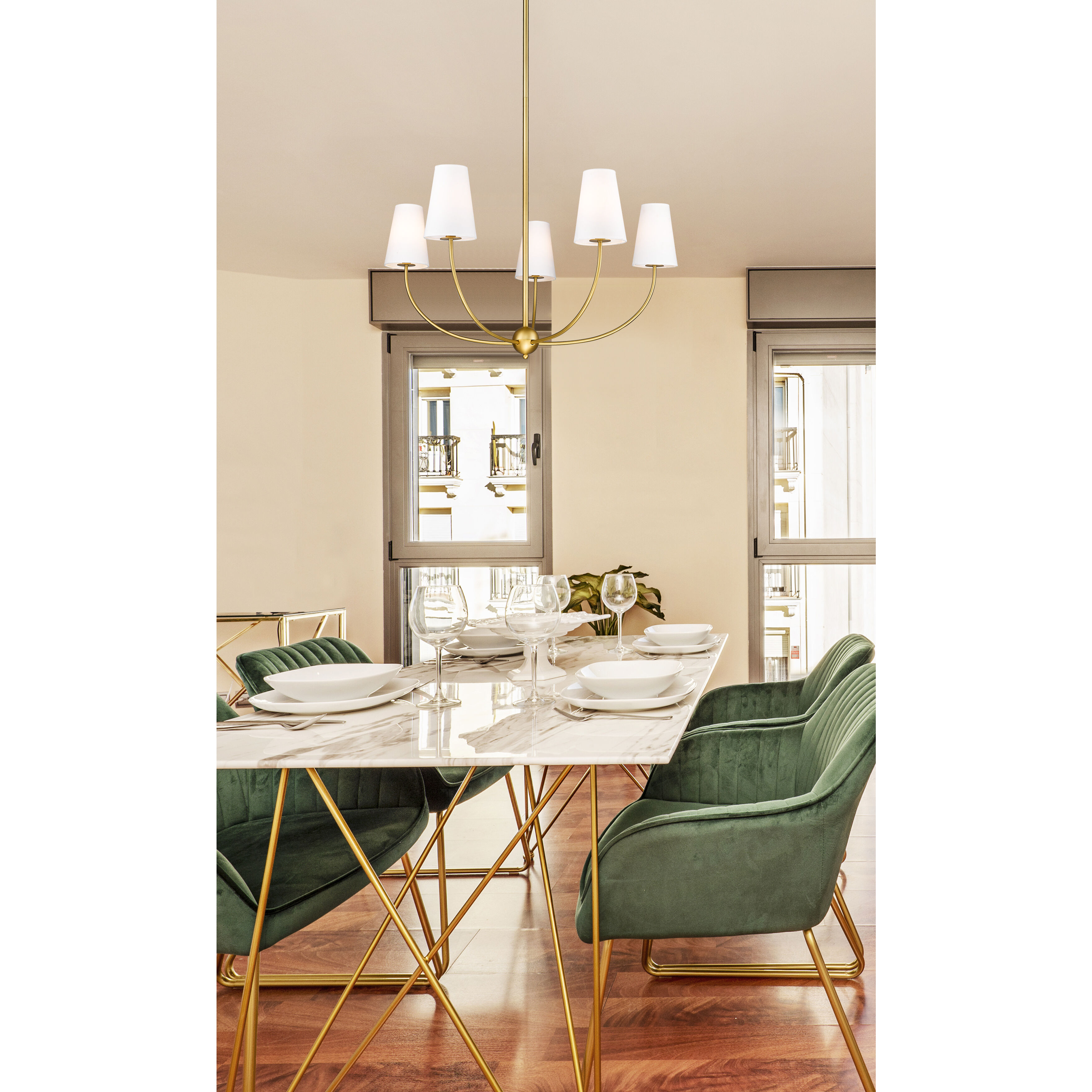 ヤマト　３点セット Z-Lite 3040-32RB Shannon 5 Light 32 inch Rubbed Brass