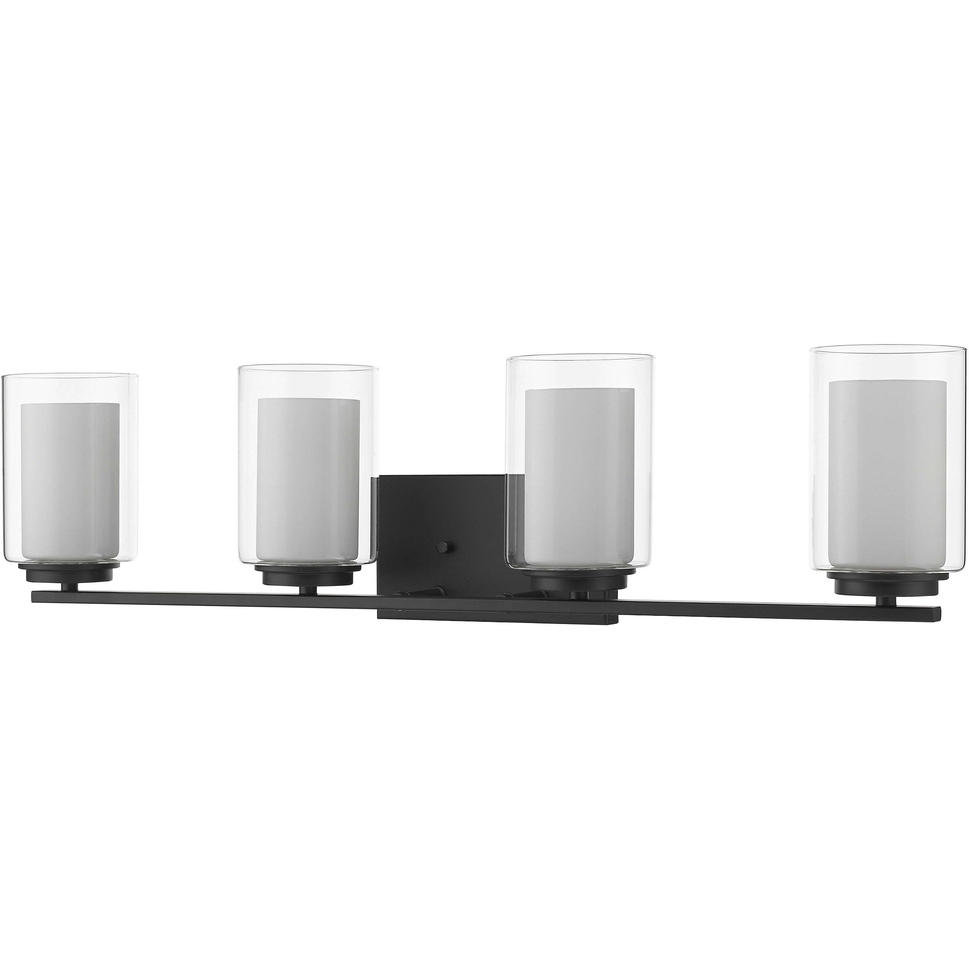 Willow 4 Light 31.5 inch Matte Black Vanity Wall Light