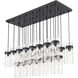 Fontaine Linear Chandelier Ceiling Light in Matte Black