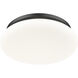 Soleil 1 Light 16 inch Matte Black Flush Mount Ceiling Light