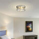 Cape Harbor 3 Light 16 inch Brushed Nickel Flush Mount Ceiling Light