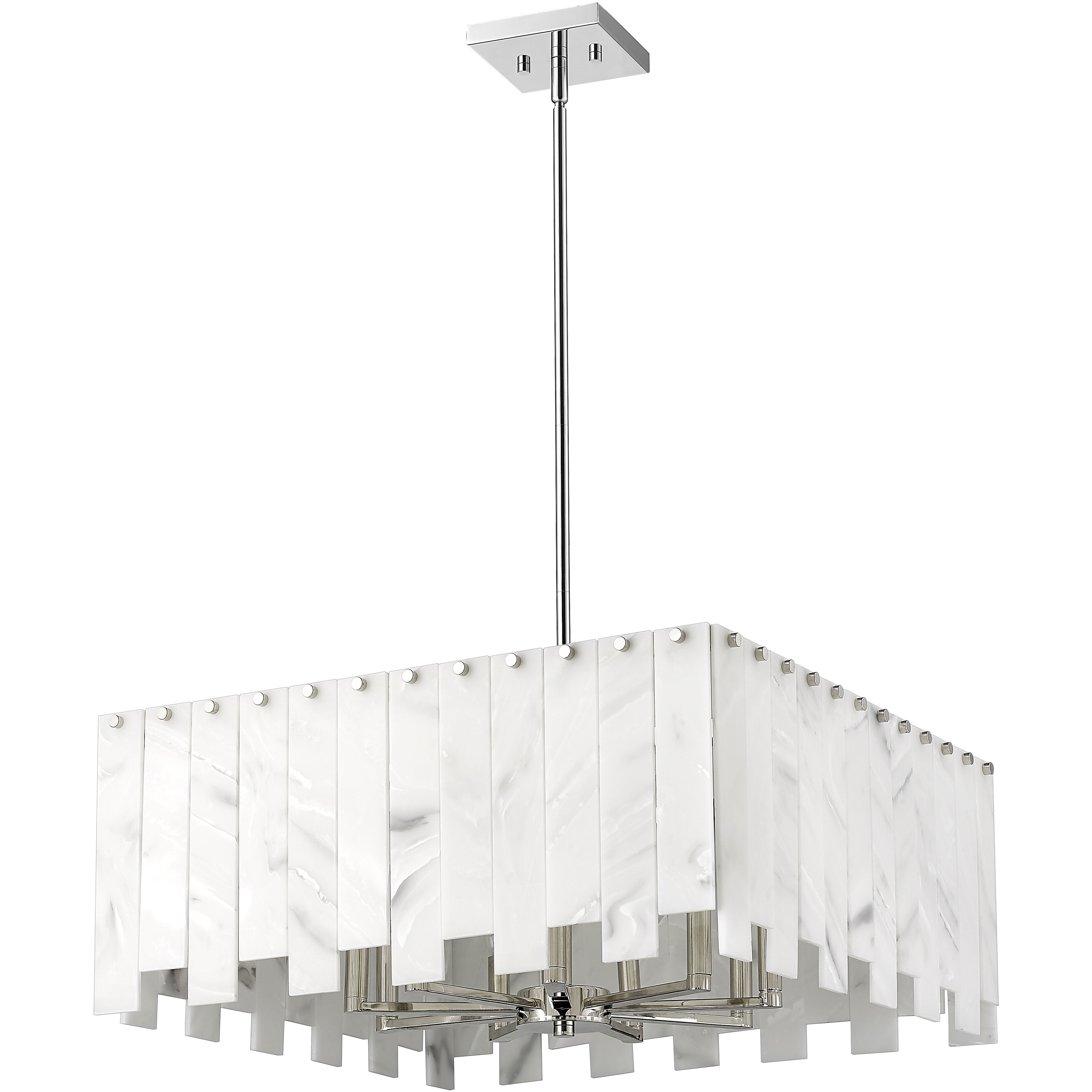 Viviana 8 Light 26 inch Polished Nickel Chandelier Ceiling Light