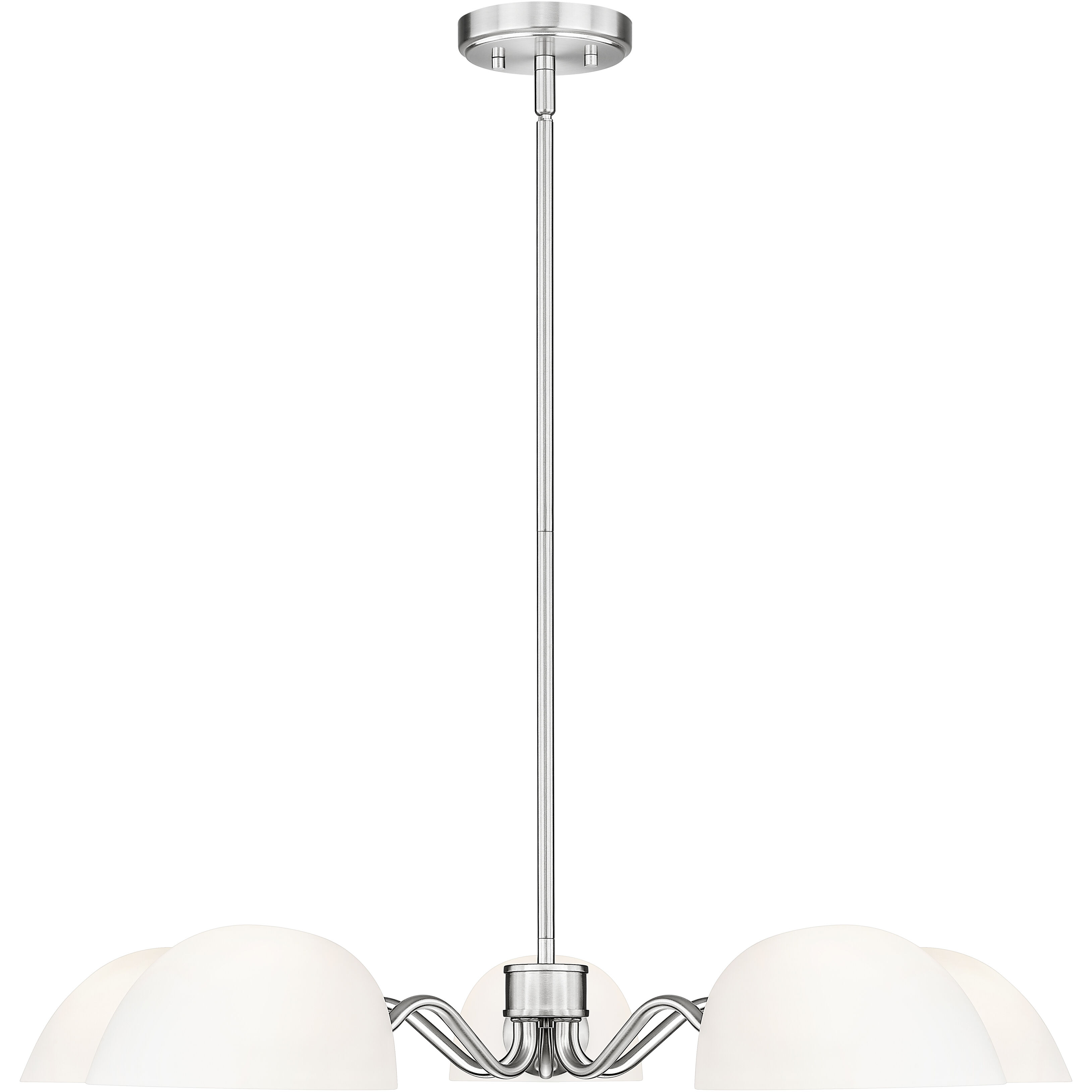 Breton 5 Light 33 inch Brushed Nickel Chandelier Ceiling Light