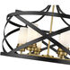 Malcalester 6 Light 24 inch Matte Black and Olde Brass Chandelier Ceiling Light