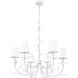 Aslin 6 Light 31 inch Textured White Chandelier Ceiling Light
