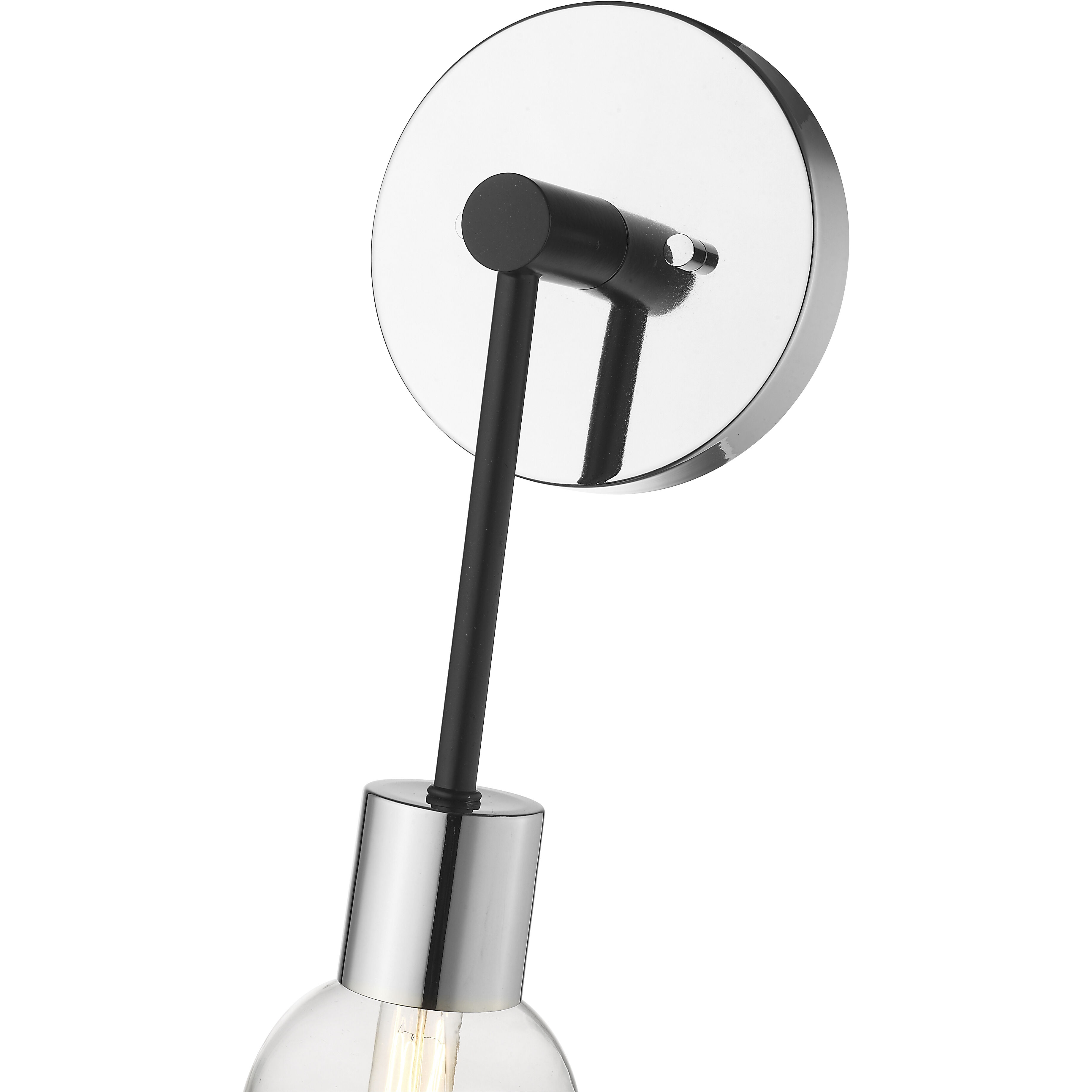 Neutra 1 Light 6 inch Matte Black and Polished Nickel Wall Sconce Wall Light