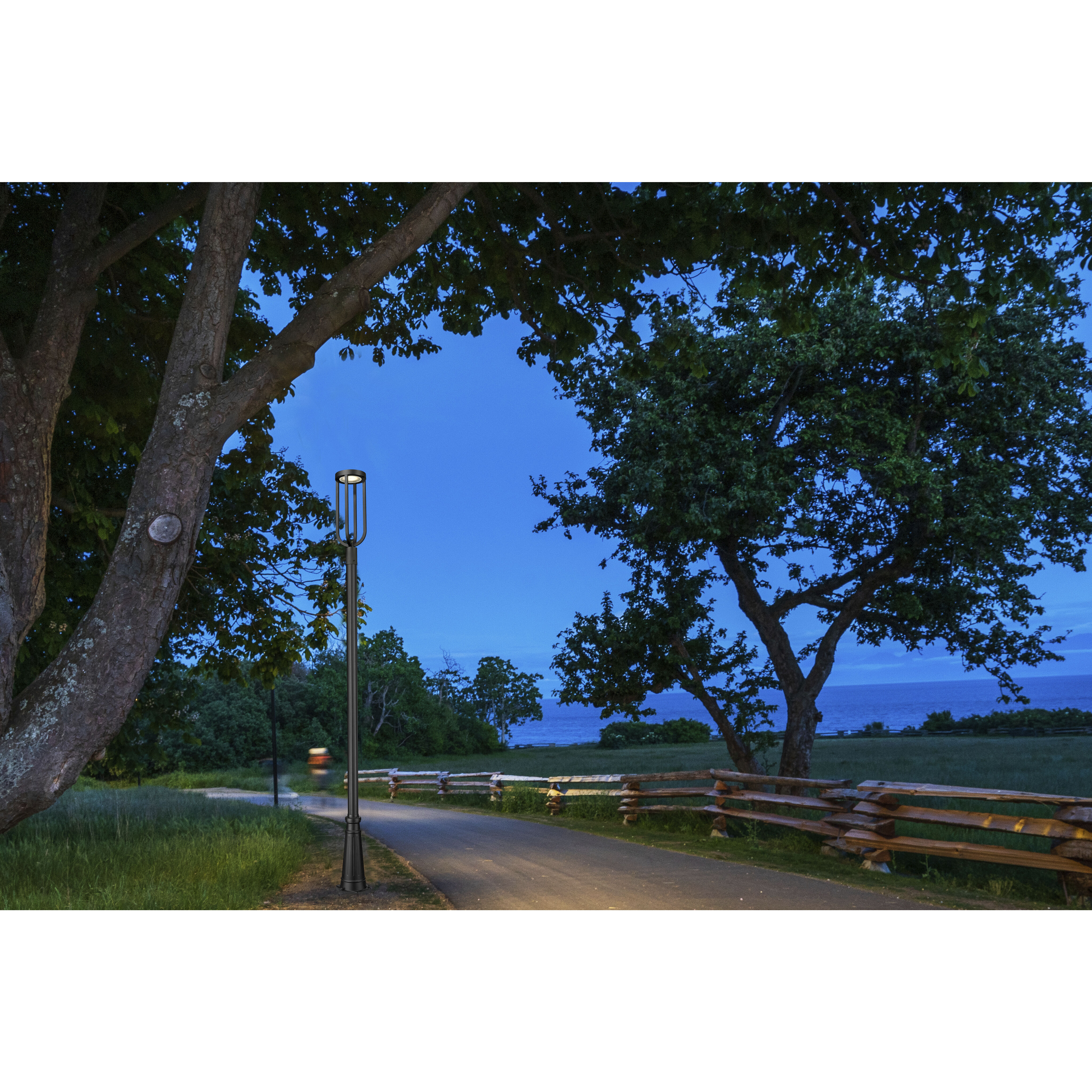 Leland LED 117.75 inch Sand Black Outdoor Post Mounted Fixture