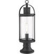 Roundhouse 1 Light 23 inch Black Outdoor Pier Mounted Fixture