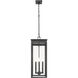 Nova 4 Light 10.5 inch Black Outdoor Chain Mount Ceiling Fixture in Clear Glass