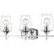 Joliet 3 Light 21.5 inch Chrome Vanity Wall Light