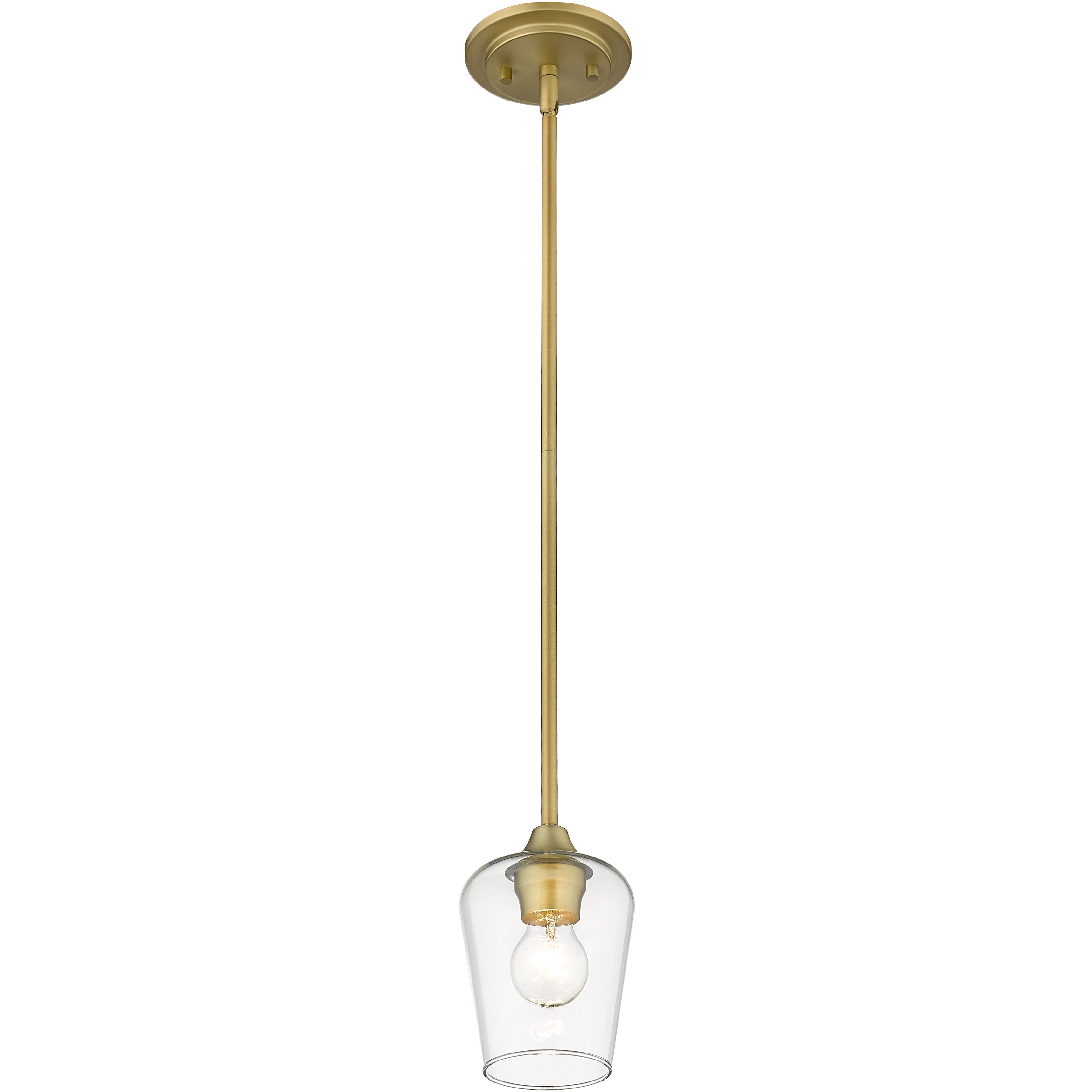 Joliet 1 Light 5.5 inch Olde Brass Pendant Ceiling Light