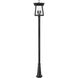 Rainer 5 Light 121.5 inch Black Outdoor Post Mounted Fixture in G9