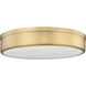 Anders 3 Light 22 inch Rubbed Brass Flush Mount Ceiling Light