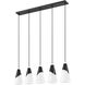 Aimie Linear Chandelier Ceiling Light in Matte Black