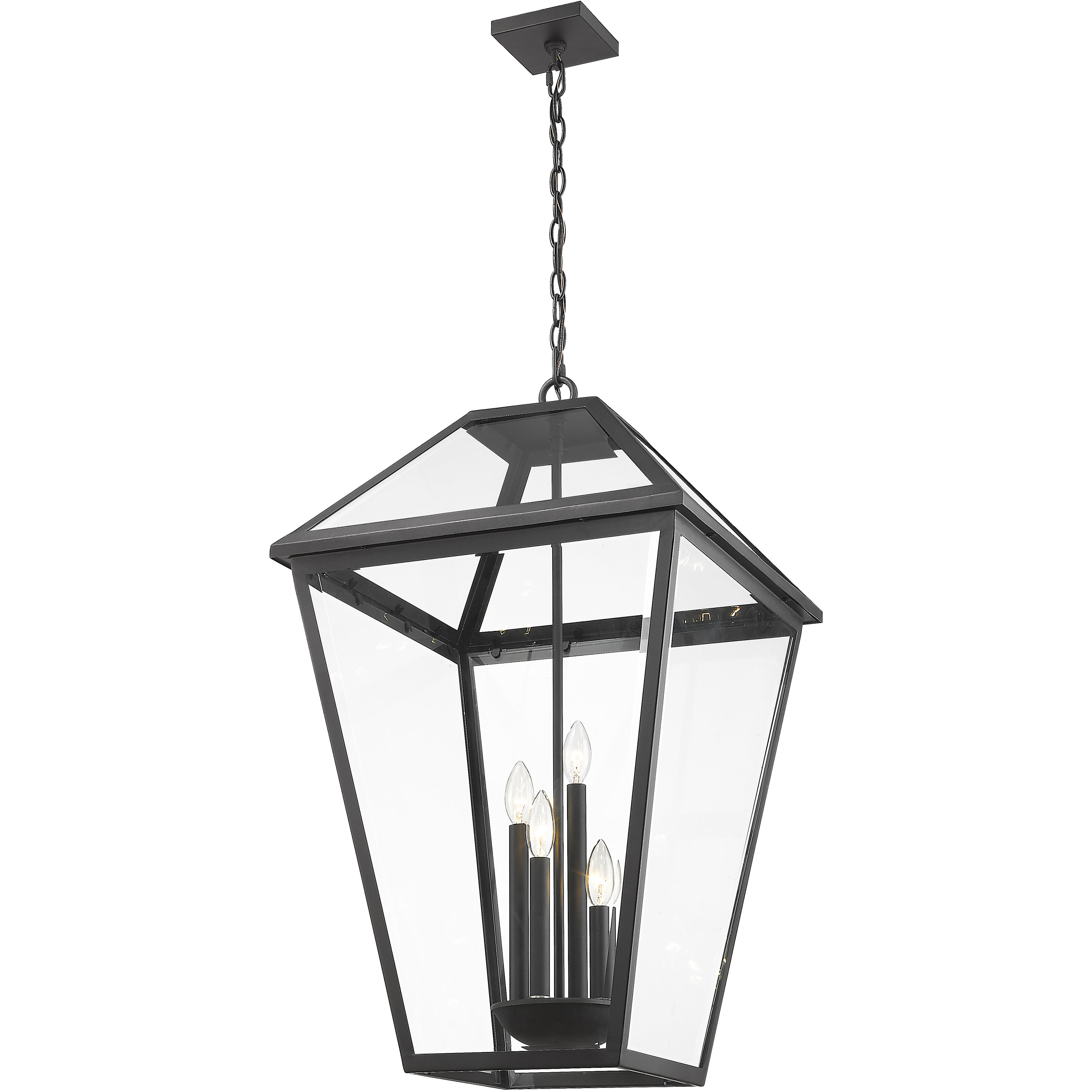 Talbot 4 Light 19.5 inch Black Outdoor Chain Mount Ceiling Fixture