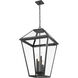 Talbot 4 Light 19.5 inch Black Outdoor Chain Mount Ceiling Fixture