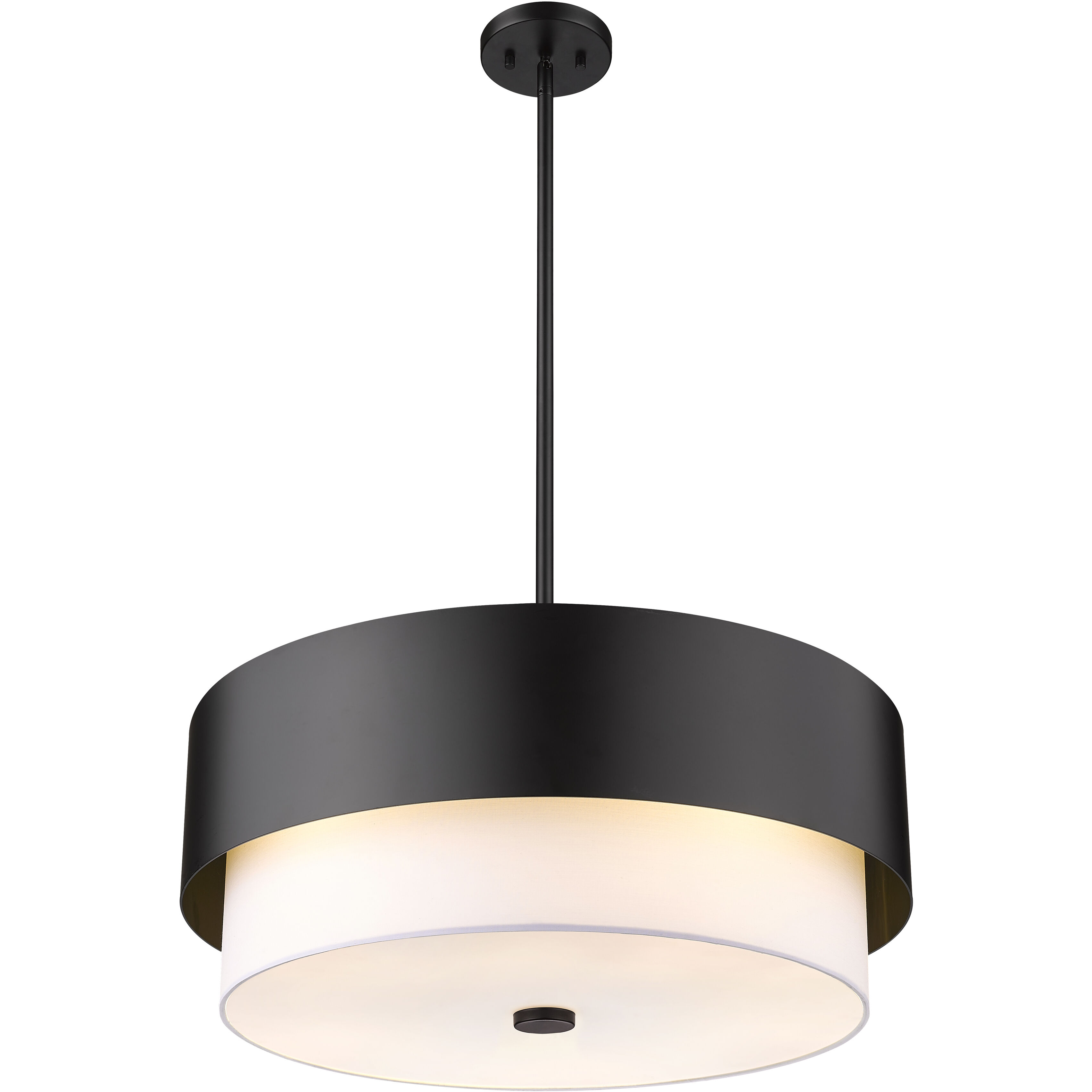 Counterpoint 5 Light 24 inch Matte Black Chandelier Ceiling Light