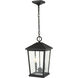 Beacon 2 Light 9.5 inch Black Outdoor Chain Mount Ceiling Fixture