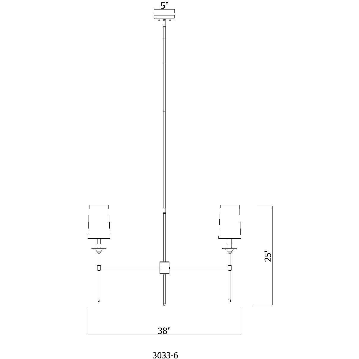 Emily 6 Light 38 inch Matte Black Chandelier Ceiling Light