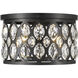 Dealey 4 Light 14.75 inch Matte Black Flush Mount Ceiling Light