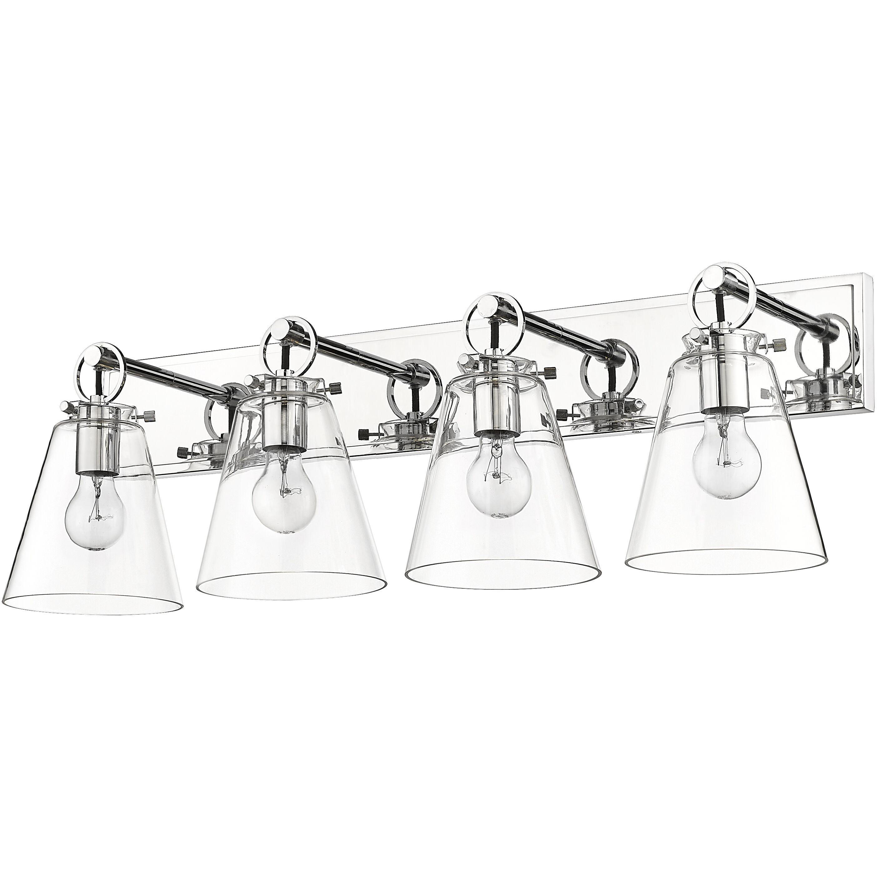 Harper 4 Light 31.25 inch Chrome Vanity Wall Light