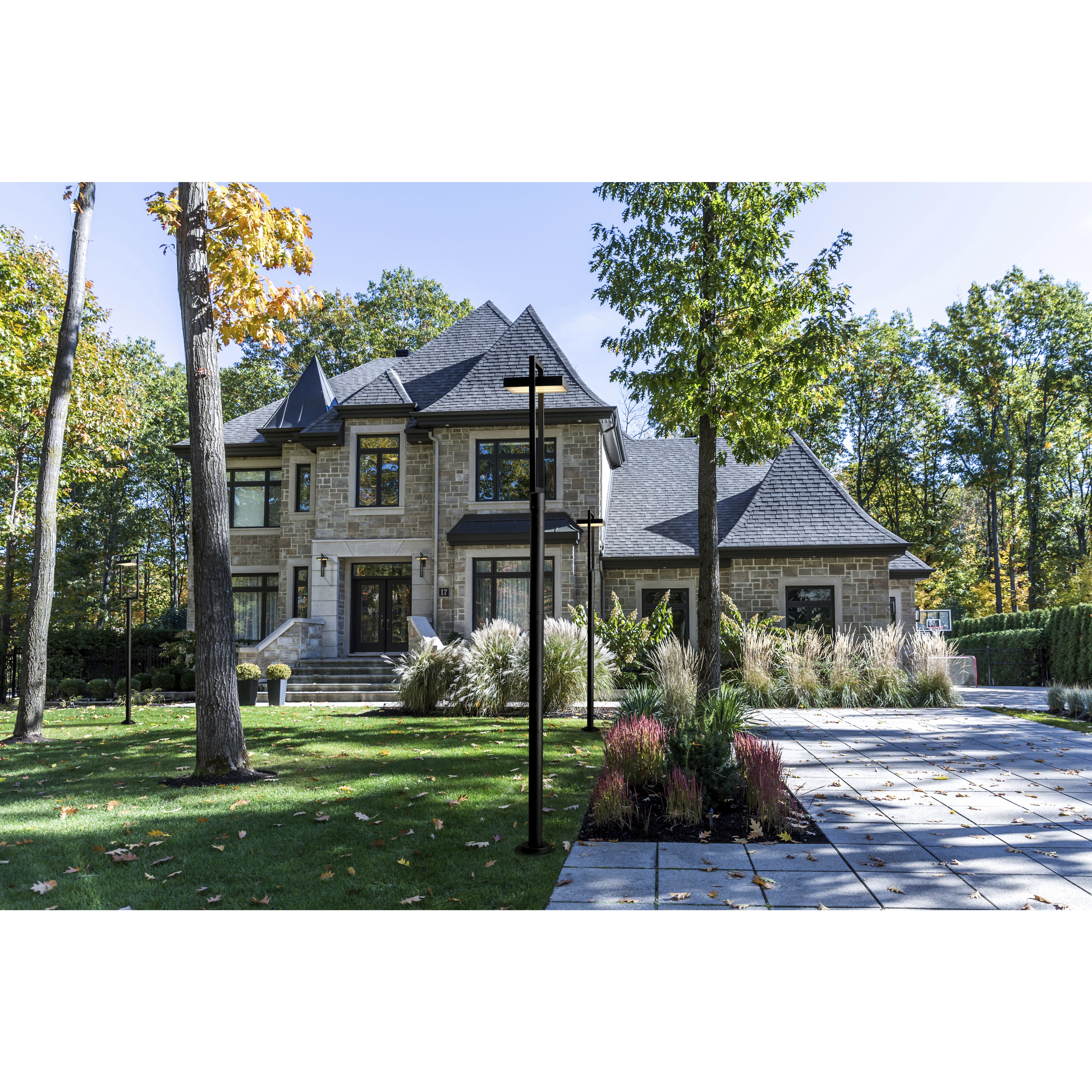 Luttrel LED 104.25 inch Black Outdoor Post Mounted Fixture