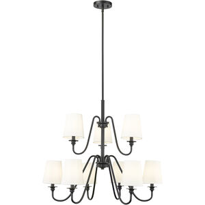 Gianna 9 Light 32 inch Matte Black Chandelier Ceiling Light