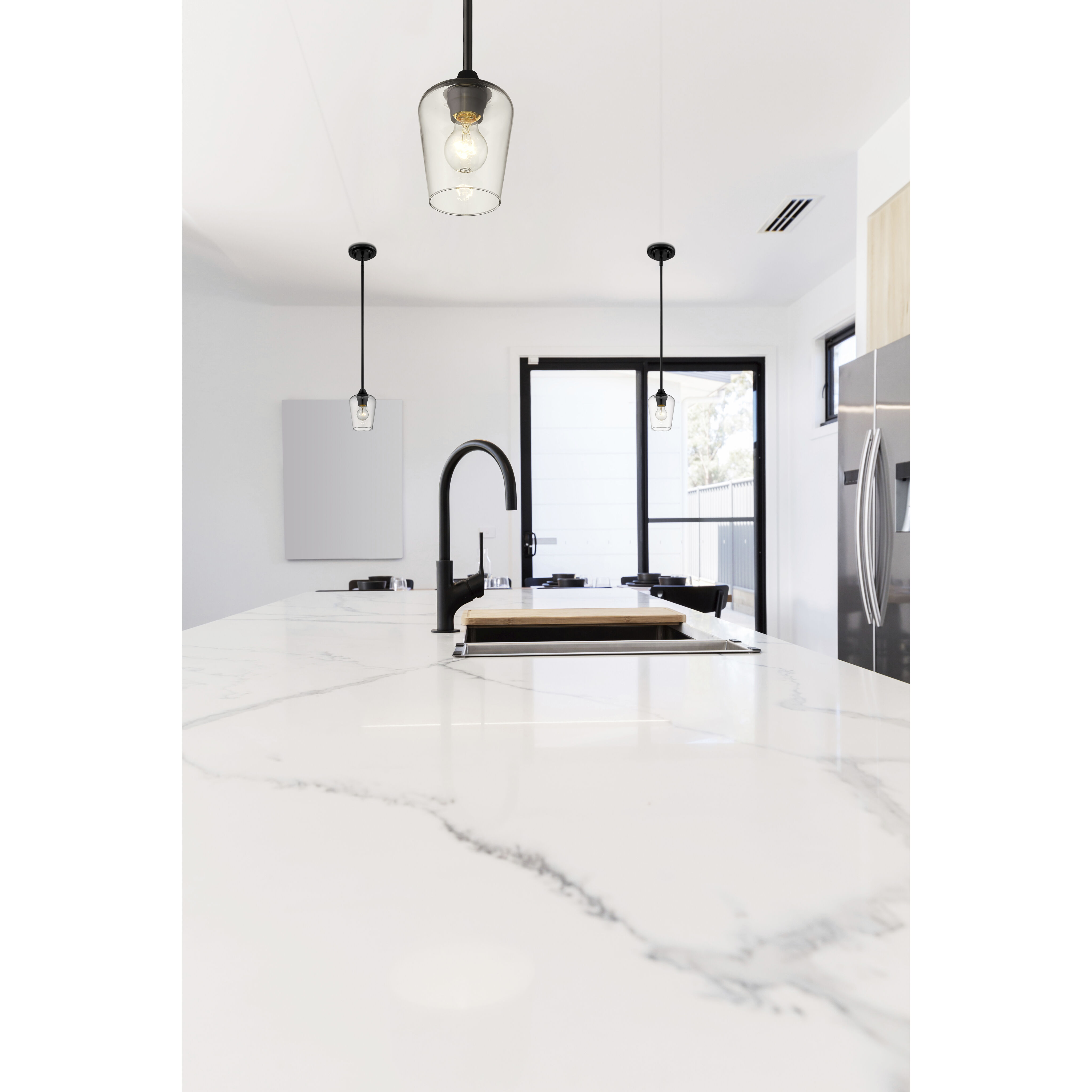 Joliet 1 Light 5.5 inch Matte Black Pendant Ceiling Light