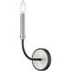 Haylie 1 Light 5.25 inch Matte Black and Brushed Nickel Wall Sconce Wall Light