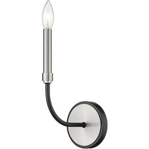 Haylie 1 Light 5.25 inch Matte Black and Brushed Nickel Wall Sconce Wall Light