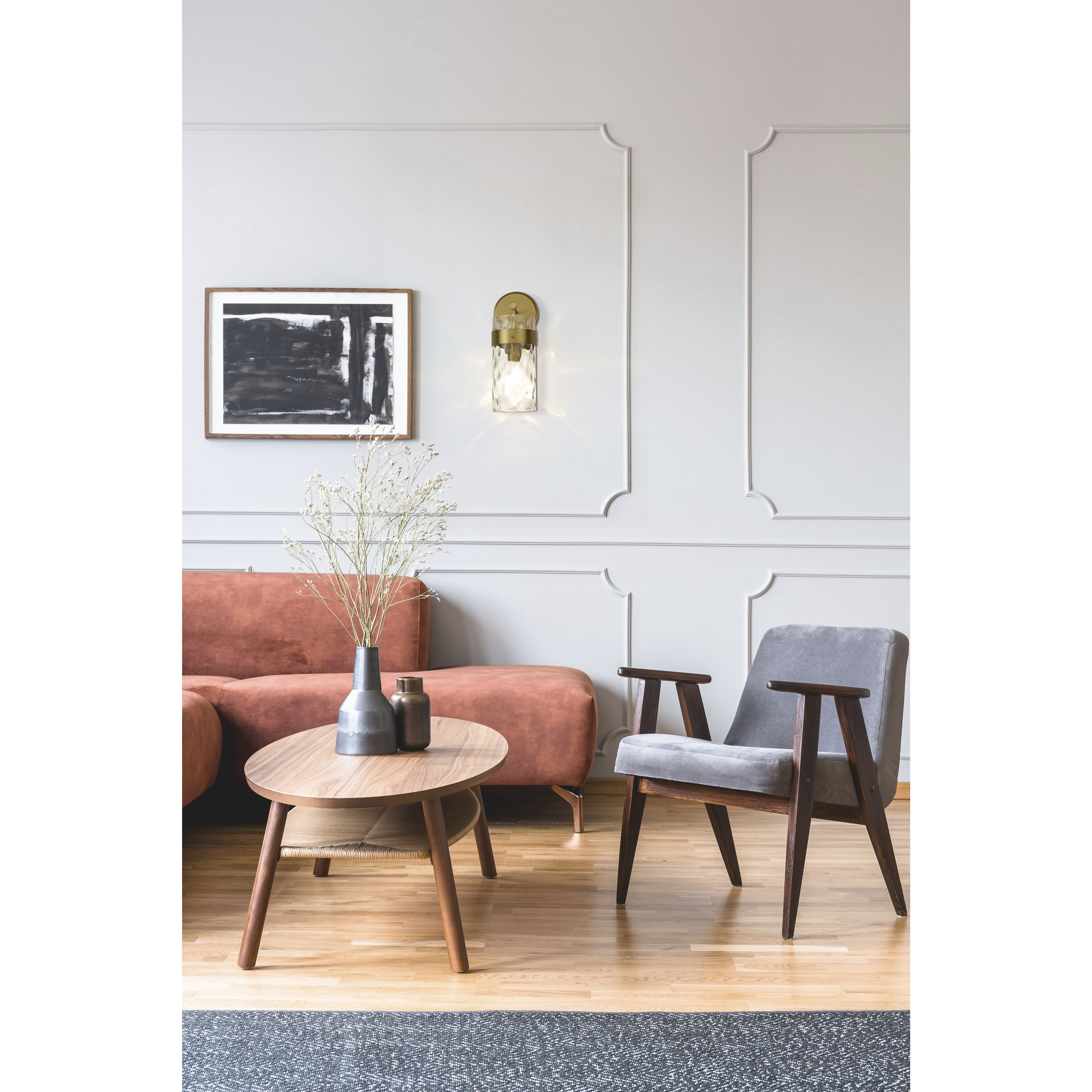 Fontaine 1 Light 5.5 inch Rubbed Brass Wall Sconce Wall Light in Rubbed Bronze