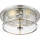 Savannah 3 Light 15.75 inch Brushed Nickel Flush Mount Ceiling Light