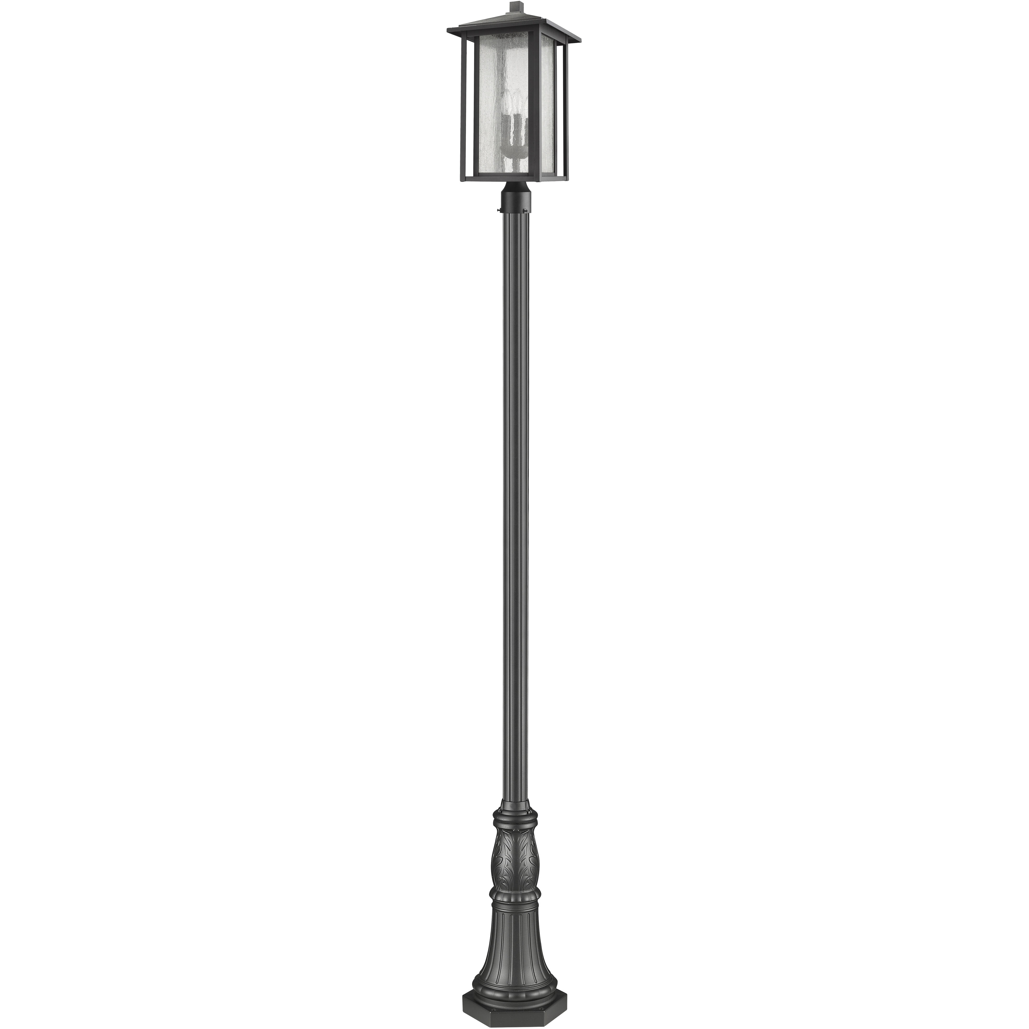 Aspen 3 Light 118.44 inch Black Outdoor Post Mounted Fixture