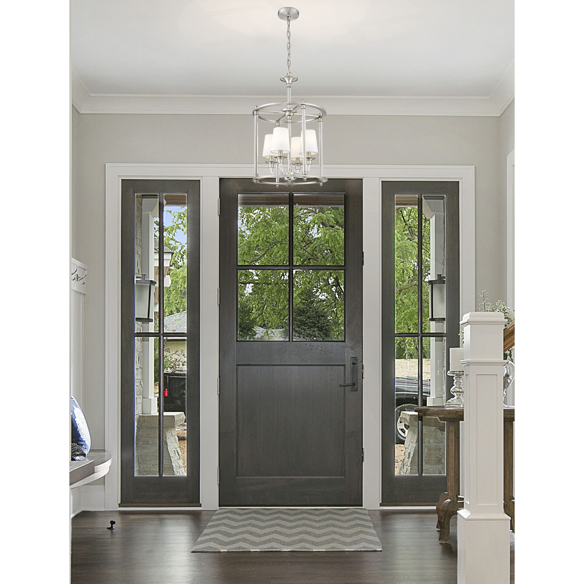 Katerina 4 Light 16 inch Brushed Nickel Chandelier Ceiling Light