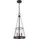 Prescott 3 Light 12 inch Matte Black Pendant Ceiling Light