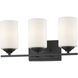 Bordeaux 3 Light 17.38 inch Bronze Vanity Wall Light
