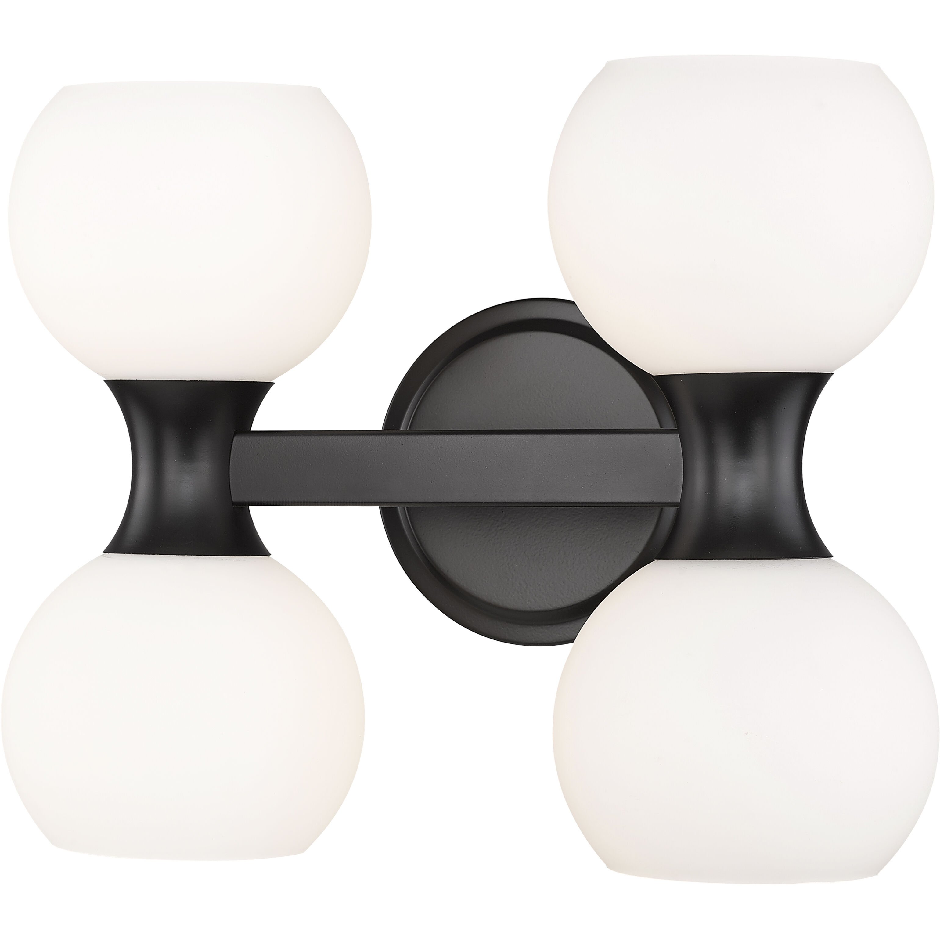 Artemis 4 Light 13 inch Matte Black Vanity Wall Light