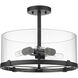 Callista 3 Light 16.5 inch Matte Black Semi Flush Mount Ceiling Light