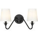 Gianna 2 Light 20 inch Matte Black Wall Sconce Wall Light