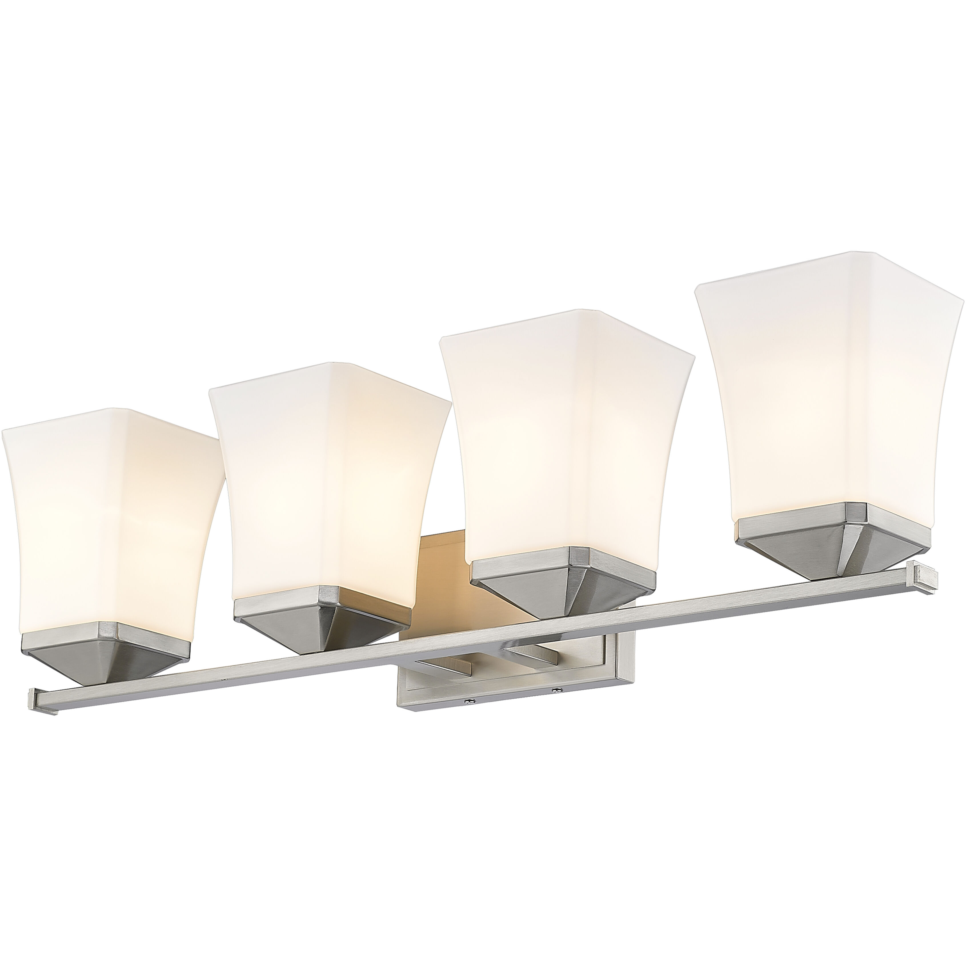 Darcy 4 Light 28 inch Brushed Nickel Vanity Wall Light in Brushed Aluminum