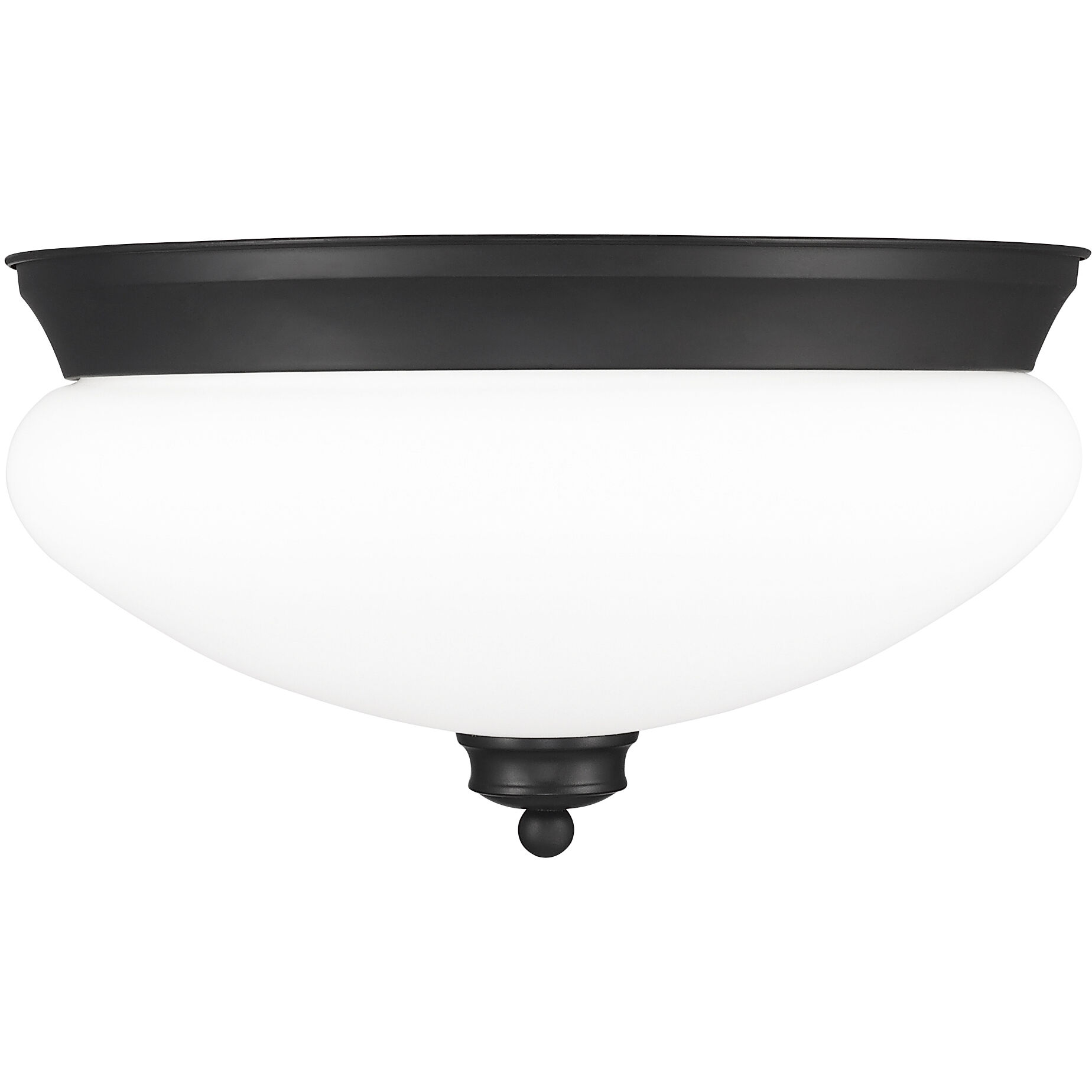 Amon 2 Light 13 inch Matte Black Flush Mount Ceiling Light