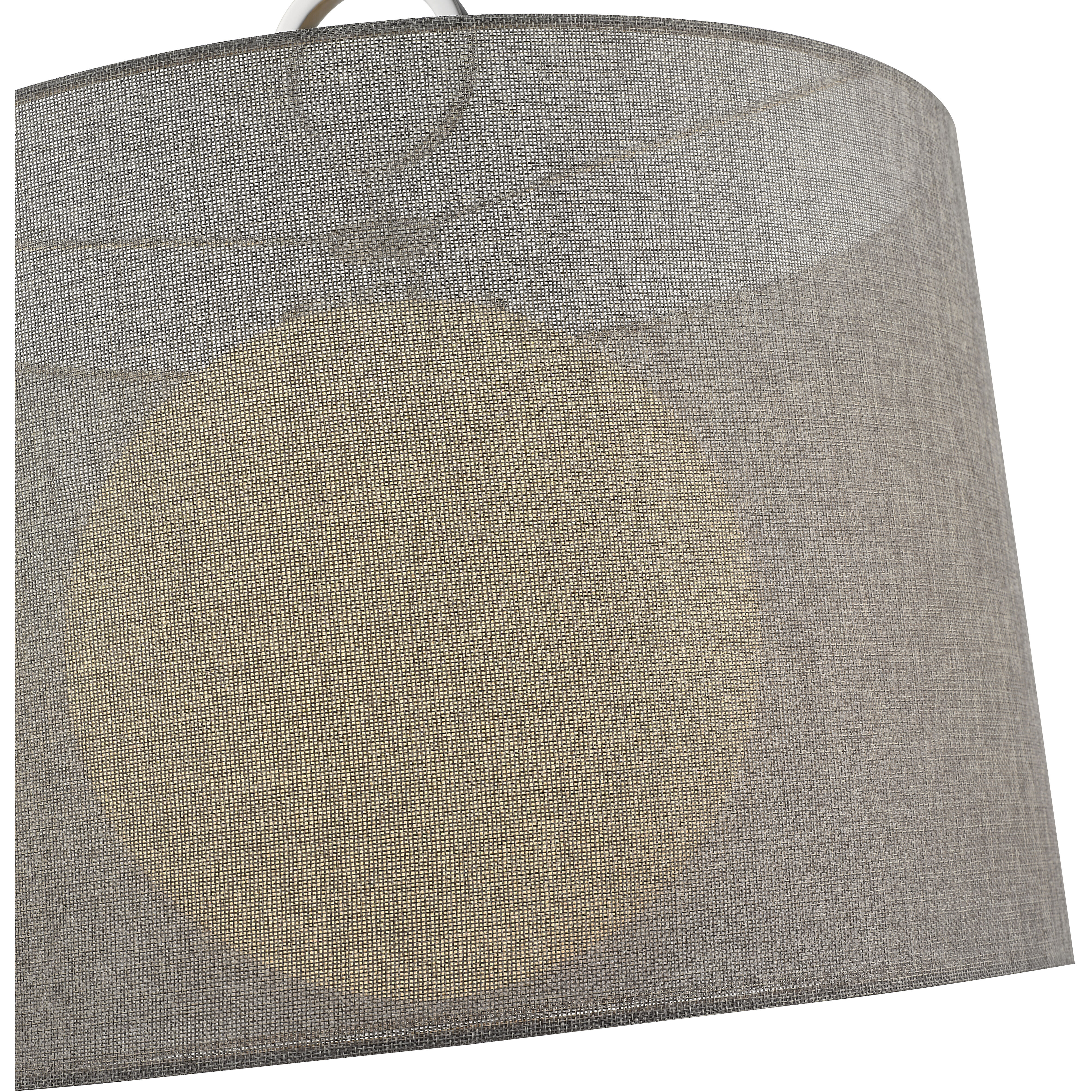 Arosia 1 Light 20 inch Chrome Pendant Ceiling Light in 9, Gray Fabric