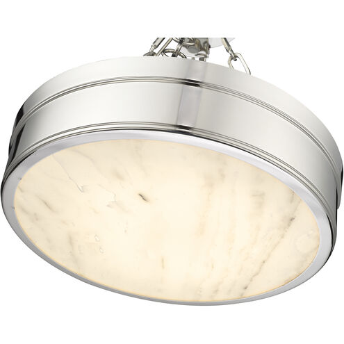 Anders LED 15 inch Polished Nickel Semi Flush Mount Ceiling Light