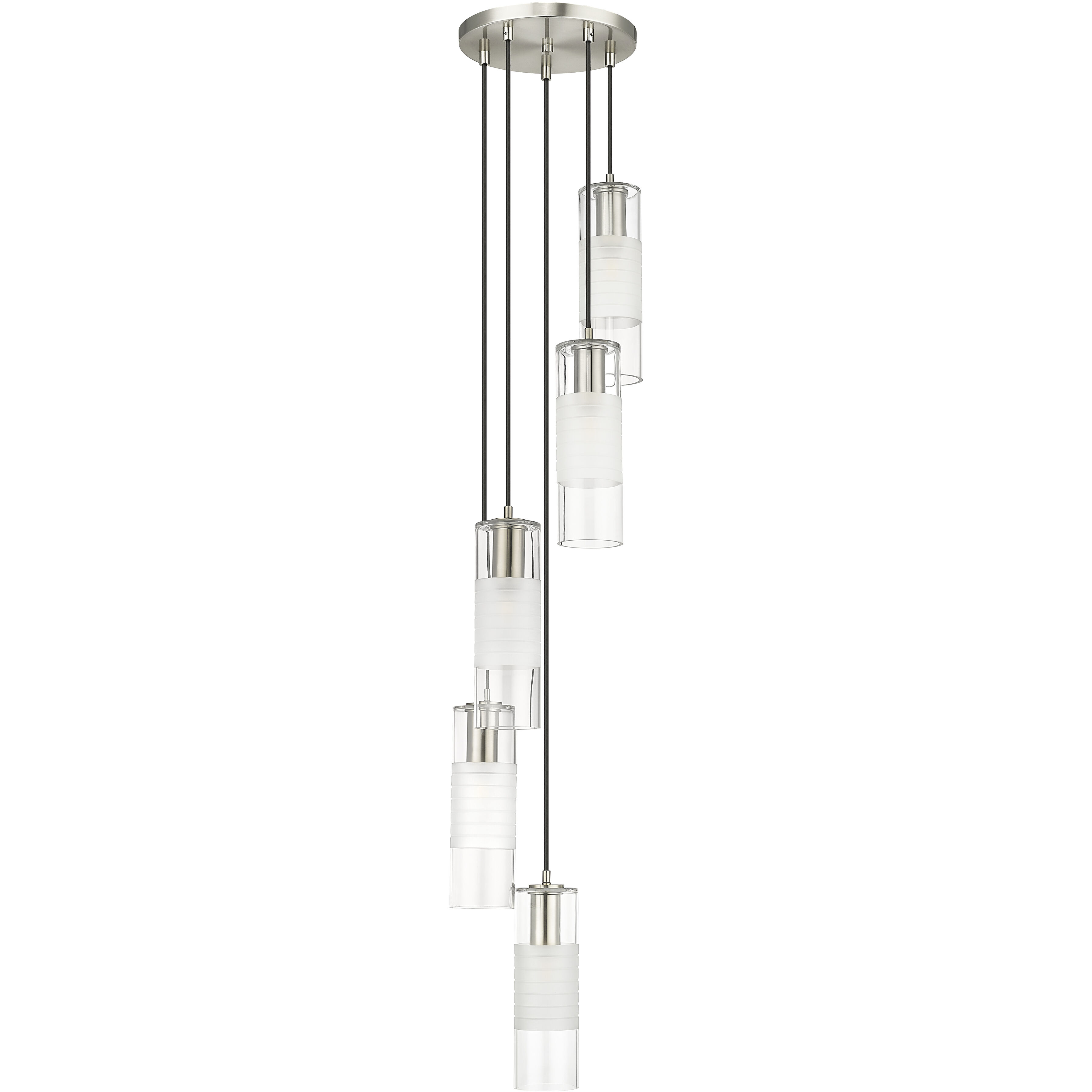 Alton 5 Light 12 inch Brushed Nickel Chandelier Ceiling Light