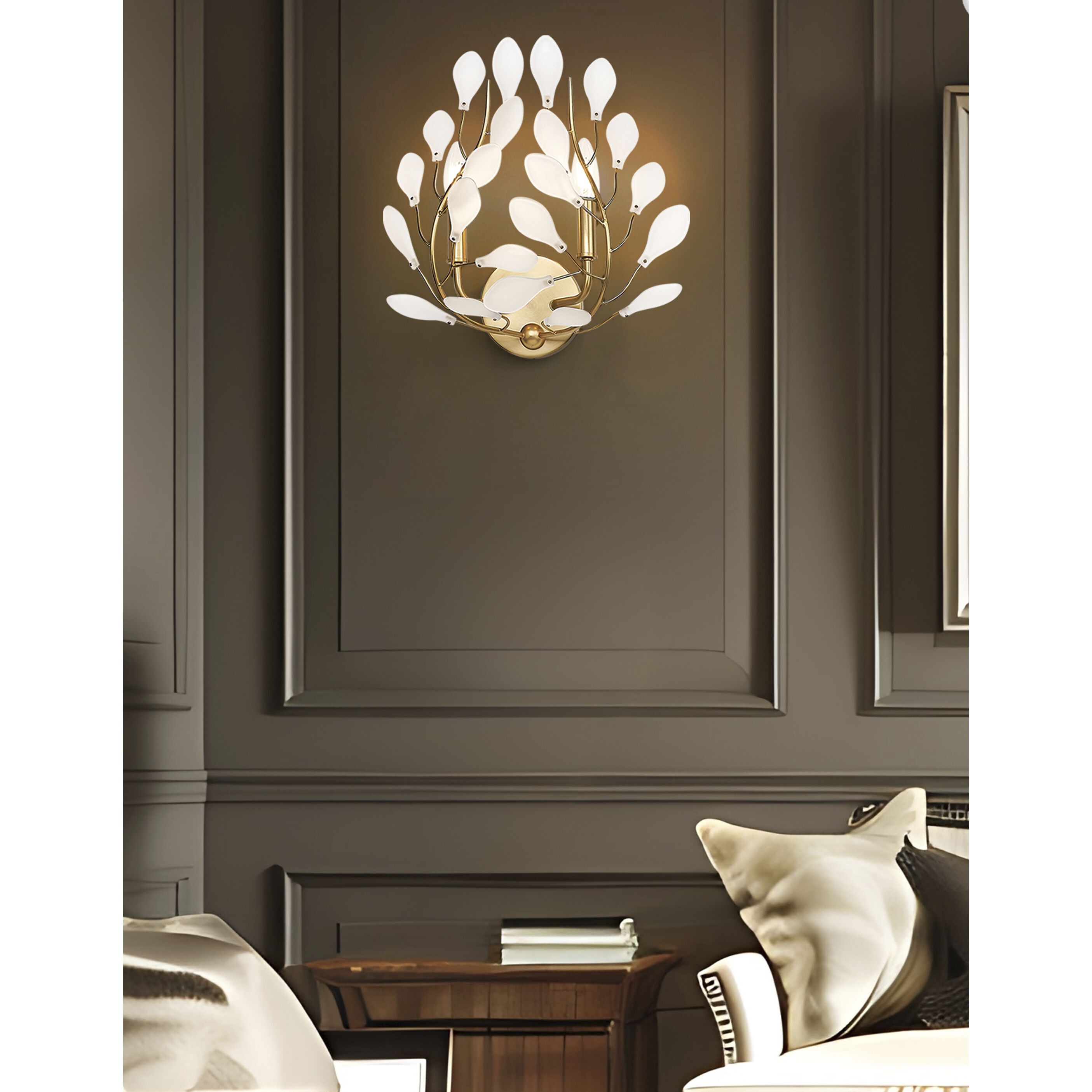 Claudine Wall Sconce Wall Light in Modern Gold