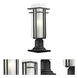 Abbey 1 Light 19.25 inch Black Outdoor Pier Mounted Fixture